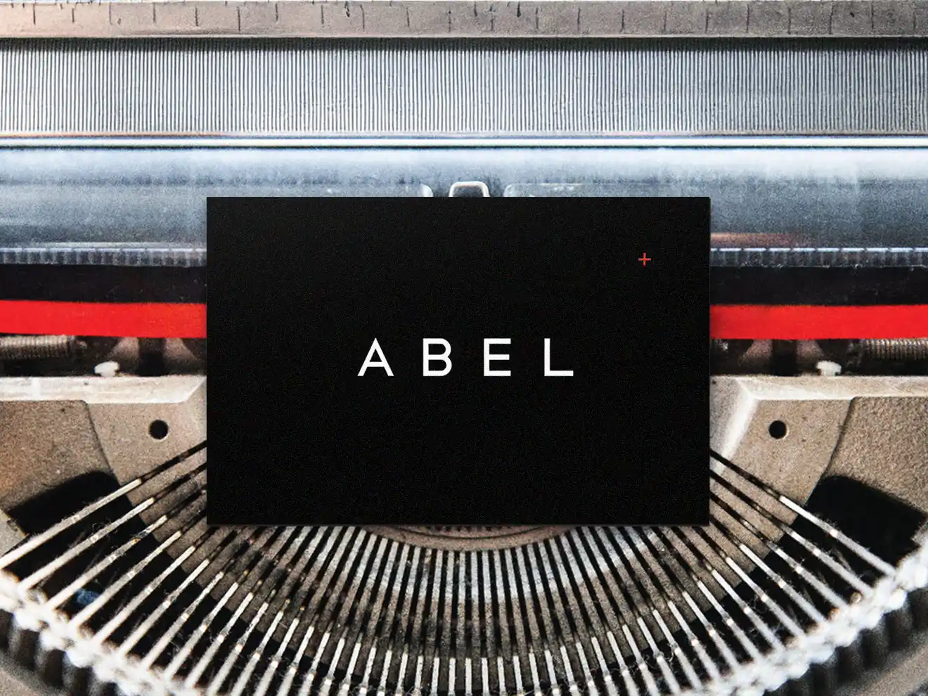 Abel Stationery Design business card with geometric typography