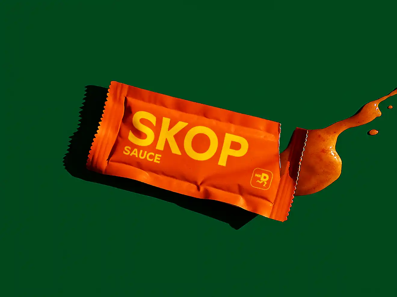 Skop Sauce sachet packaging design